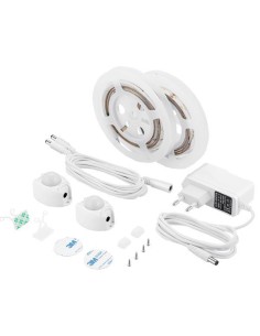 TIRA LED CON SENSOR MOVIMIENTO 1,2M 6W 12V 3000K IP65 SET...