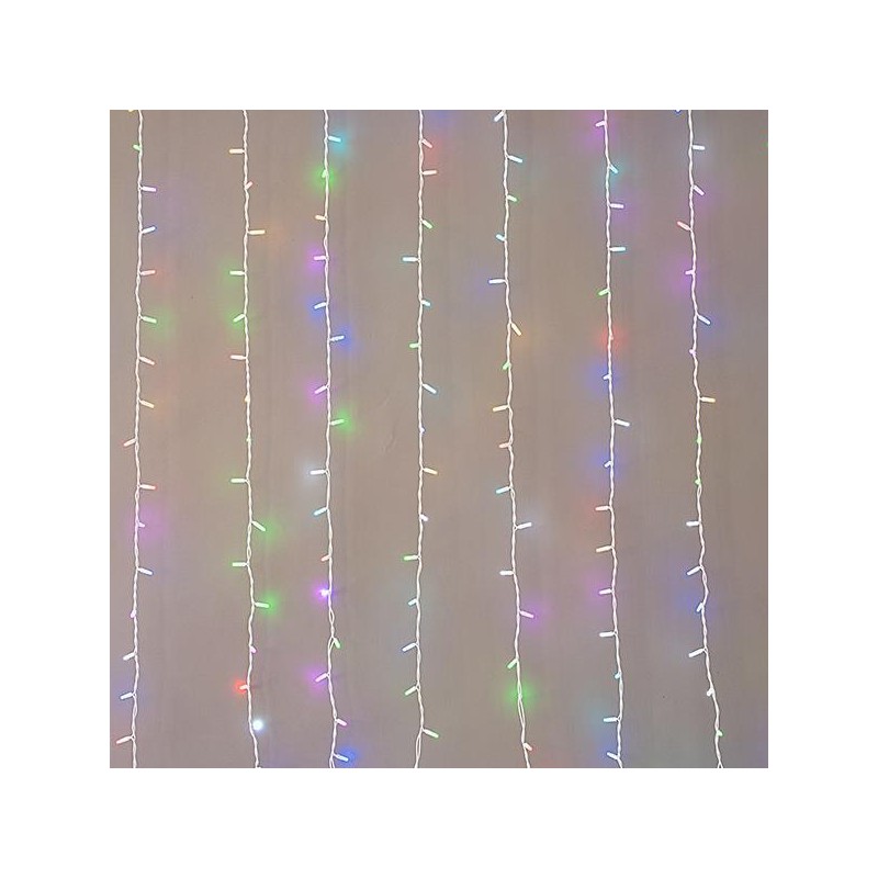 CORTINA 480 LED SYNCHRONOUS 5mm 300x300cm CONECTOR HASTA 6 HILO CAUCHO BLANCO SMART RGBW LED IP65 (SIN ENCHUFE SIN CONTROLADOR)