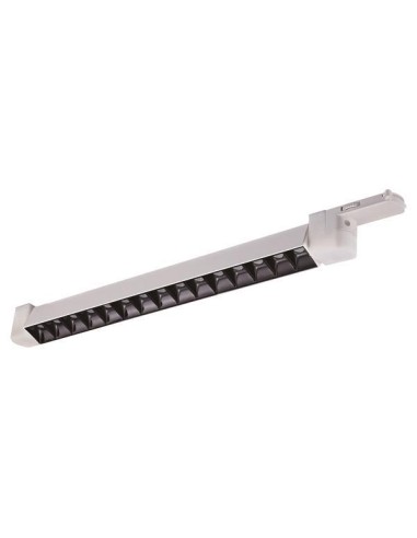 FOCO LINEAL CARRIL LED SIMPLE 4 LINEAS 15W 4000K BLANCO/ NEGRO PRO
