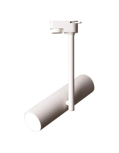 FOCO CARRIL 2 LINEAS GU10 Φ53x200mm BLANCO
