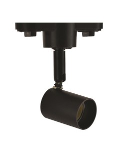 FOCO CARRIL MONOFASICO GU10 ALUMINIO CORTO REDONDO 4CM NEGRO