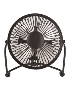 MINI VENTILADOR DE MESA METÁLICO CON USB NEGRO Φ10 4W 5V