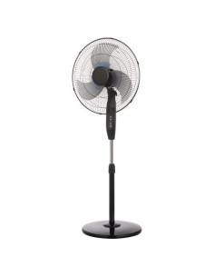 VENTILADOR DE PIE NEGRO Φ50 65W CON DOBLE PASTA CON MANDO...
