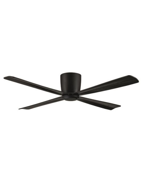 VENTILADOR DECORATIVO NEGRO, 4 PALAS, CON CONTROL Φ122 MOTOR DC 58W