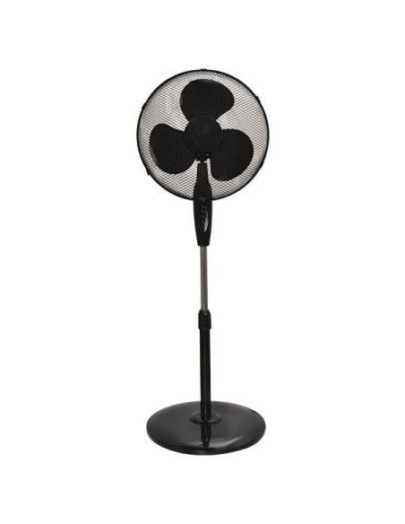 VENTILADOR DE PIE NEGRO CON BASE REDONDA Φ40 60W