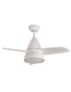 VENTILADOR DECORATIVO BLANCO CON LUZ LED, 3 HOJAS BLANCAS... 2