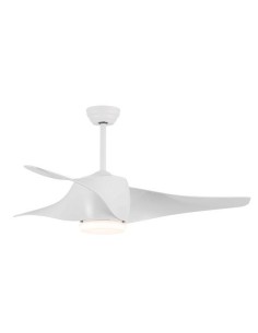 VENTILADOR DE TECHO COLOR BLANCO CON LUZ LED Y CONTROL...