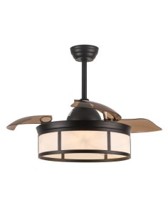 VENTILADOR DE TECHO ALAS DE CIERRE ABIERTO CONTROL NEGRO...