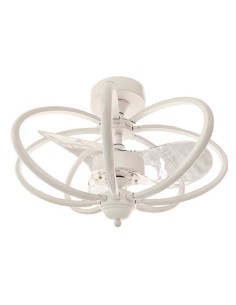 VENTILADOR DE TECHO BLANCO CON LUZ LED 3 ALAS Y MANDO...