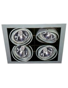 EMPOTRABLE "GIMBAL" GRIS PLATA QR-111 *4 LAMPARA