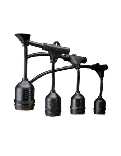 GUIRNALDA EXTERIOR 10m CON 10 PORTALAMPARAS E27, EXTENSIBLE