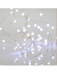 LÍNEA, TIRA DE 100 LED CON TRANSFORMADOR, COBRE PLATA,...