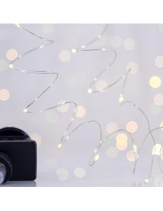 LÍNEA, 100 MINI LED, 3V, FIJA, CON ADAPTADOR, HILO DE...