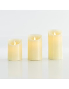 VELA DECO LED, BATERÍA, LLAMA PARPADEO, TEMPORIZADOR,...