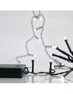 LINEA, 20 LED 5mm, CAJA DE PILAS 3xAA, CABLE VERDE, LED...