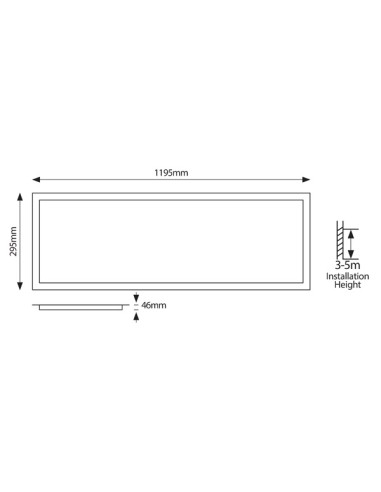 PANEL BACKLIGΗΤ 120x30 45W 4000Κ 220-240V BLANCO