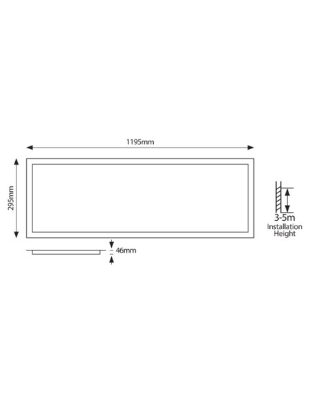 PANEL BACKLIGΗΤ 120x30 45W 4000Κ 220-240V BLANCO