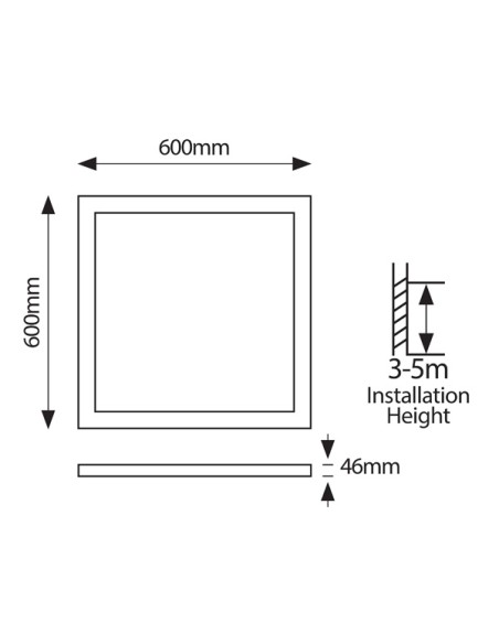 PANEL SUPERFICIE BACKLIGΗΤ 60x60 48W 6500Κ 220-240V BLANCO