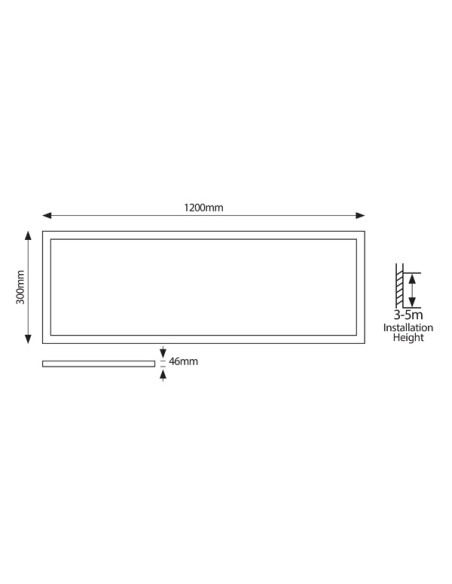 PANEL SUPERFICIE BACKLIGΗΤ UGR19 120x30 45W 4000Κ 220-240V BLANCO