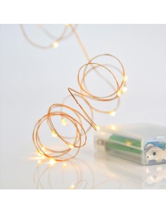 LINEA, 20 MINI LED, CAJA DE PILAS 3xAA, ALAMBRE COLOR...