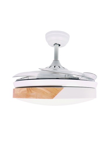 VENTILADOR DECORATIVO BLANCO CON PALAS...