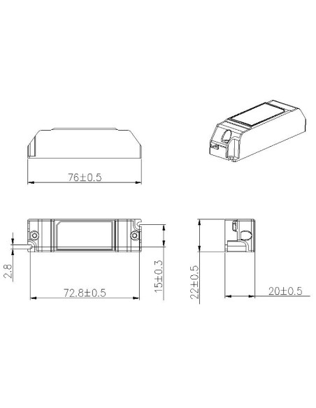 MODULO LED COB 5W 3000K + DRIVER