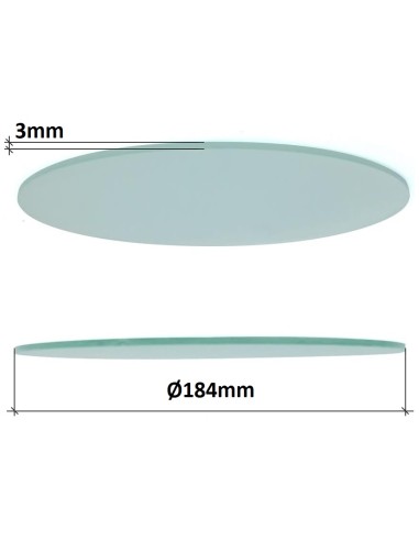 CRISTAL DE RECAMBIO DOWNLIGHT Ø18,4cm  MATE 1 CARA