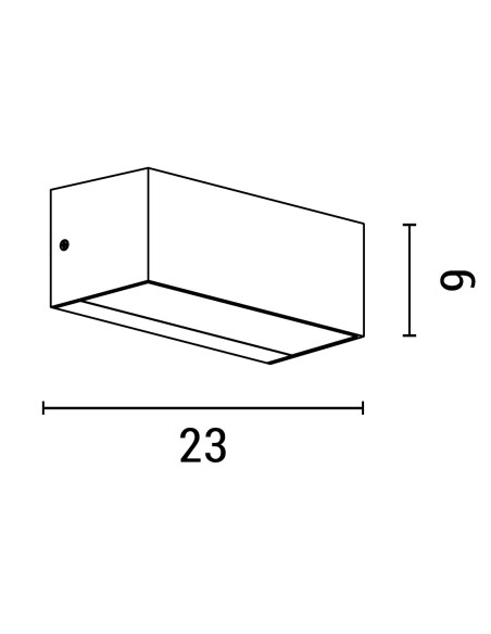 APLIQUE DE PARED LED 12W 230x90x100 3CCT IP65 NEGRO "LIMA"
