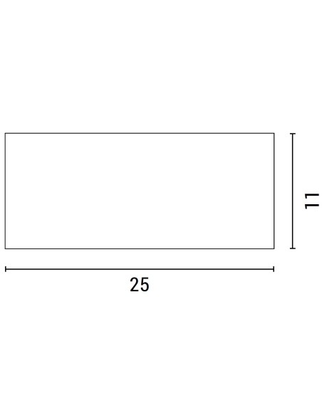 APLIQUE DE PARED Ε27 250x110x10 IP54 NEGRO "AMIGO"