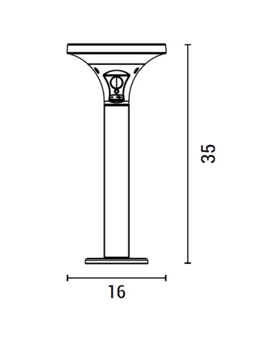 COLUMNA LED CON PANEL SOLAR Y SENSOR DE...