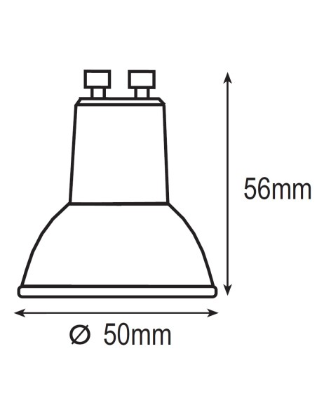 BOMBILLA LED GU10 4,9W 3000K 38º 175-265V PRO