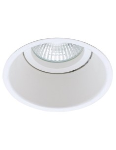 EMP. FIJO "TRUMPET R" REDONDO BLANCO MATE