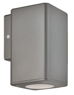 APLIQUE DE PARED "FOSTOS" CUADRADO PLÁSTICO GU10 IP65 GRIS