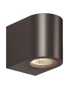 APLIQUE DE PARED "DOPPELT R1"  DOWN OVAL GU10 IP54 NEGRO...