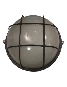 PLAFÓN ALUMINIO "KILAN" D. 180mm NEGRO E27