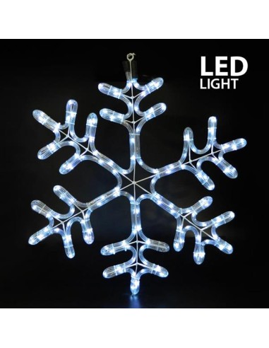 COPO DE NIEVE LED BLANCO CON CUERDA LUZ 6 M., LED, 59x50 cm. IP44