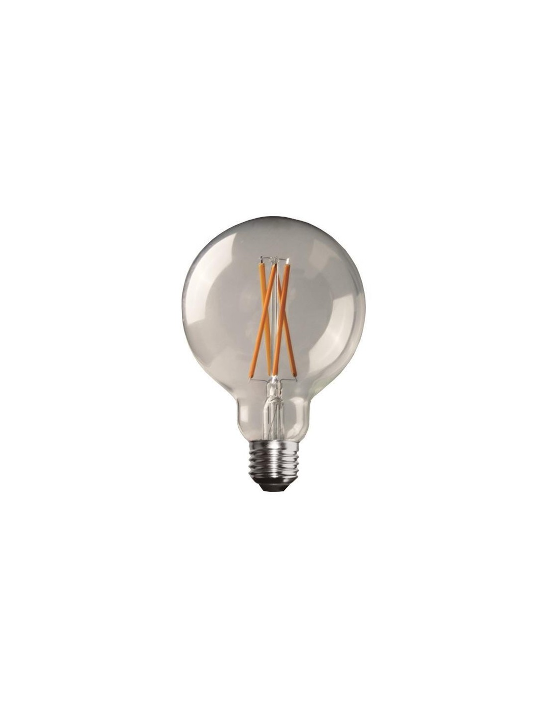  KCO Lighting - Bombillas LED G95 con base E26, bombillas  redondas esféricas LED regulables de 110 V, bombillas de luz blanca suave  de 4.5 W, acabado transparente, paquete de 4 unidades 
