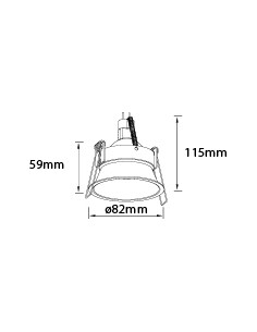 EMP. FIJO "TRUMPET R" REDONDO NEGRO MATE 2